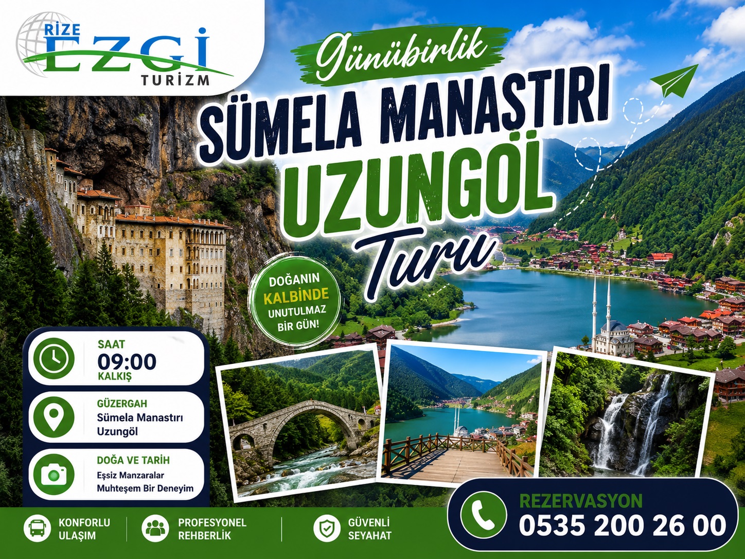 Günübirlik Sümela &Uzungöl Turu | Rize Çıkışlı Karadeniz Turu