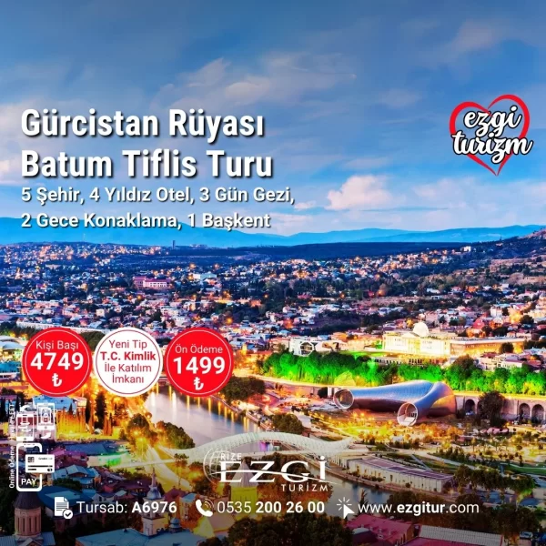 Konaklamalı Gürcistan Tiflis Turu 2 Gece 3 Gün